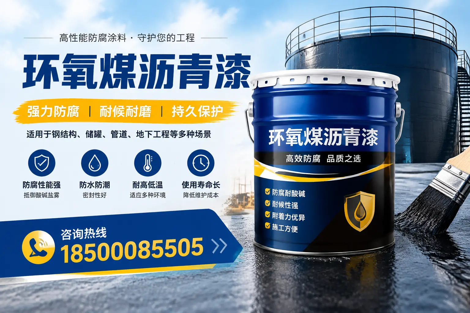 环氧煤沥青漆在工业中的应用，呼伦贝尔企业的选择